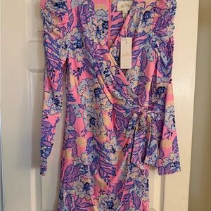Lilly Pulitzer Pink and Blue Patterned Dress